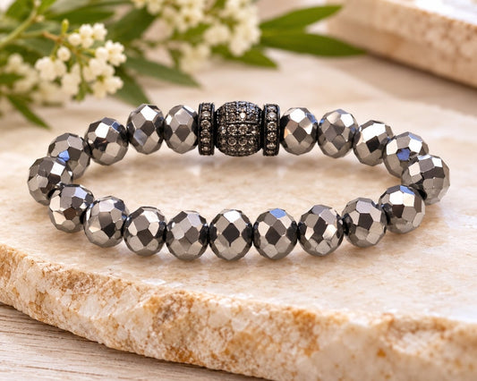 Grey bead bracelet