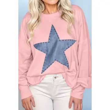 Pink star top