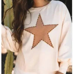 Cream star top