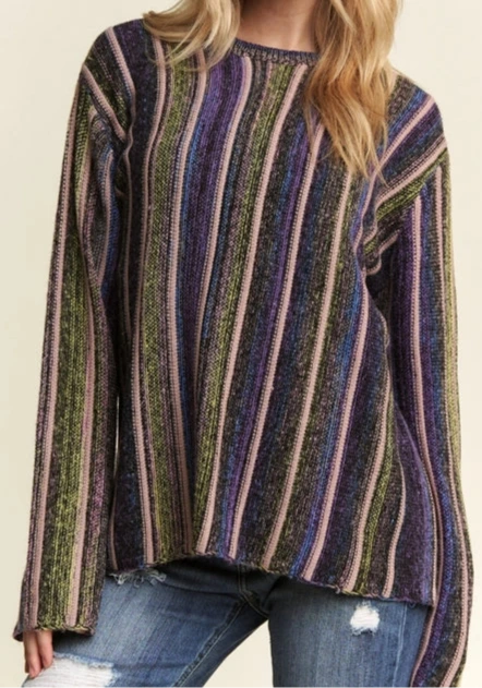 Lavender Stripe sweater