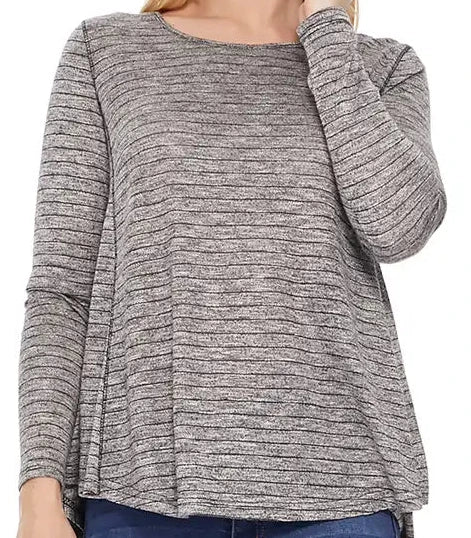 Dark grey stripe top