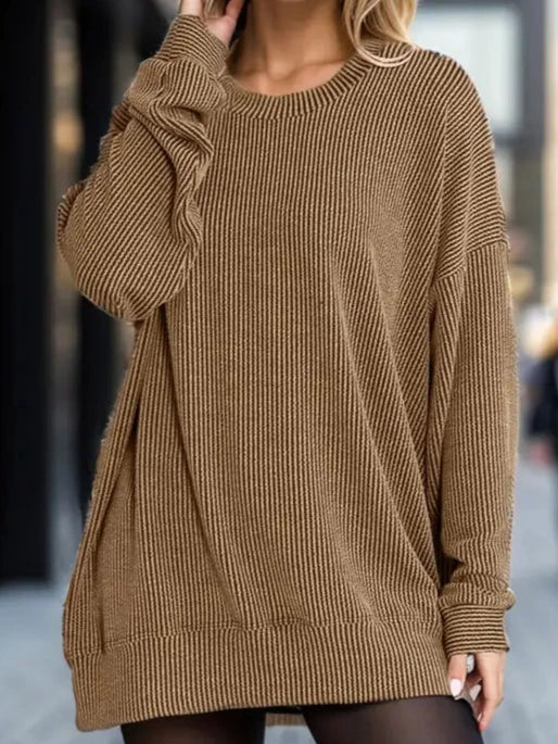 Coffee ribbed top