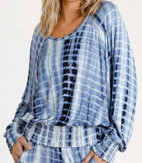 Blue tie dye  top