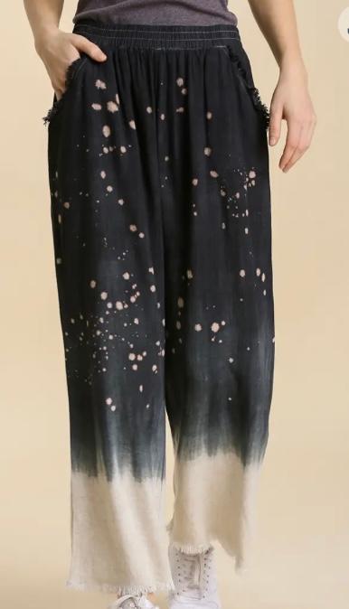 Black dip dyed pant