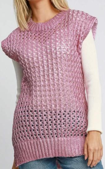 Pink sweater tunic