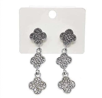 Silver drop earring