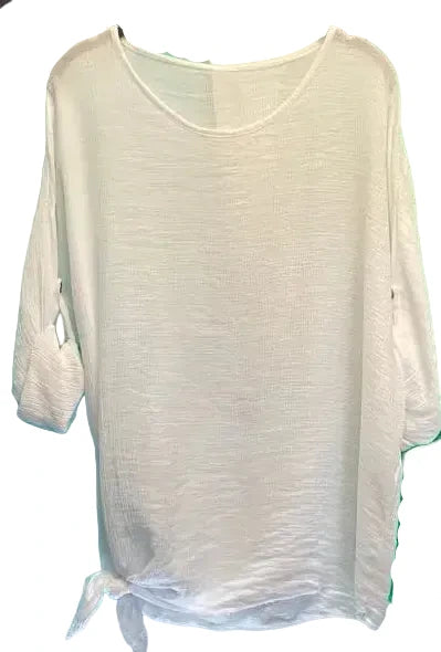 White textured top