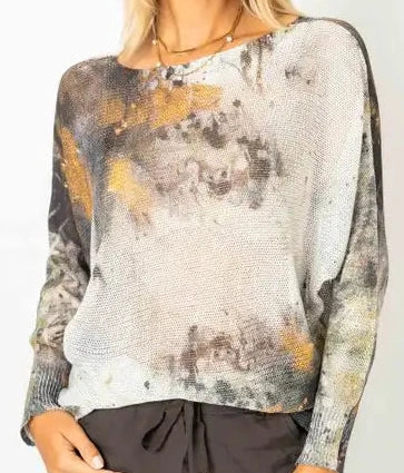 Grey paint sweater