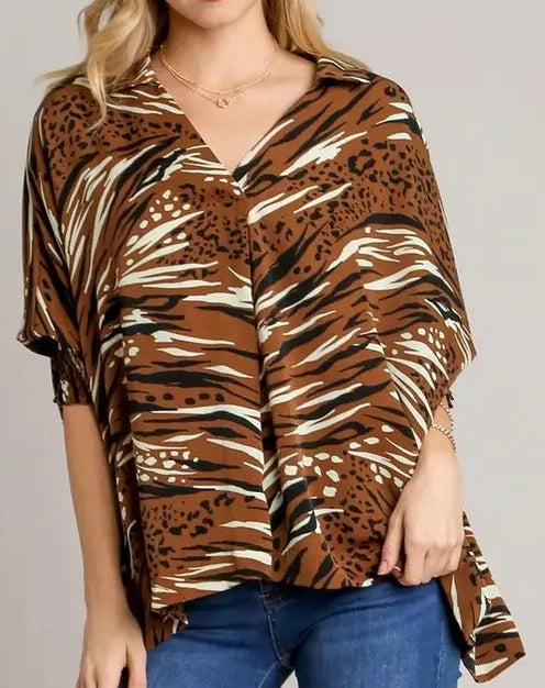 Animal print top