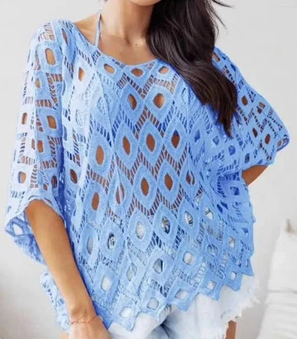 Blue open knit  (Online Only)