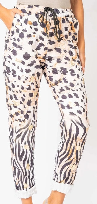 Beige animal pant