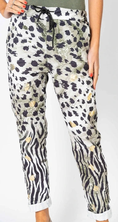 Olive animal pant  (Online Only)