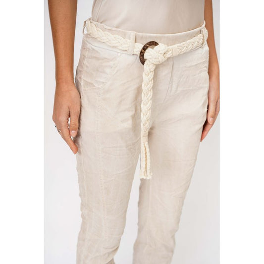 Beige pant with belt (Online Only)