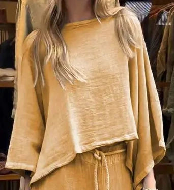 Gold poncho top