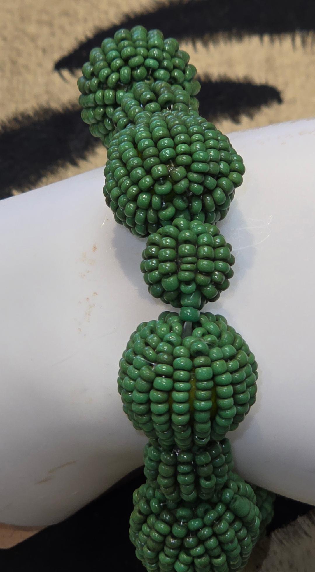 Green bead bracelet
