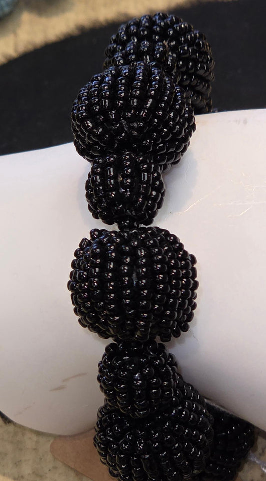 Black bead bracelet