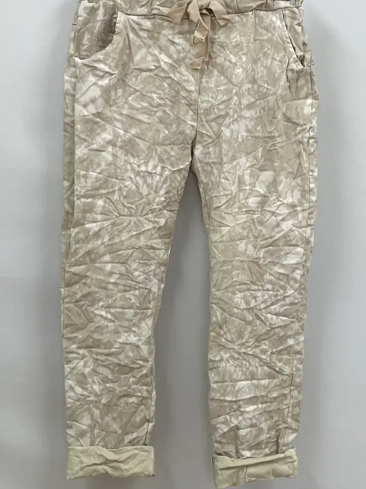 Beige print pant