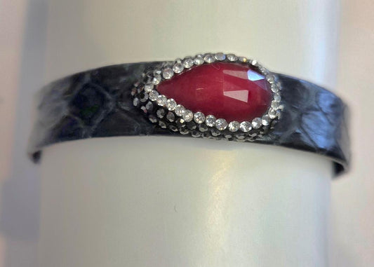 Black and red bracelet