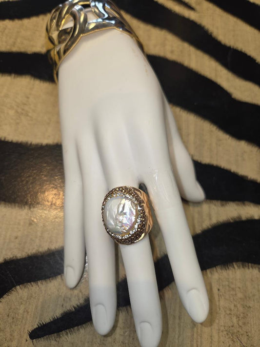White stone ring
