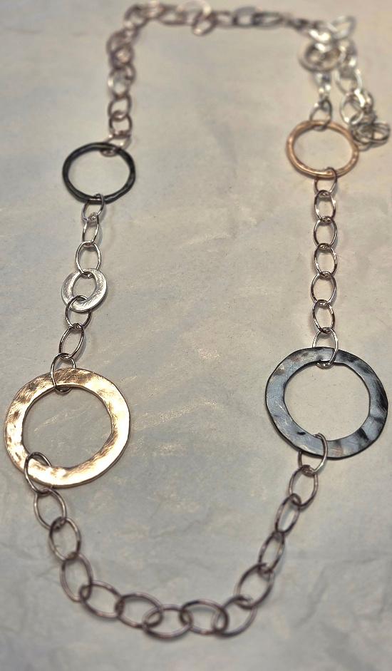 Multi metal necklace