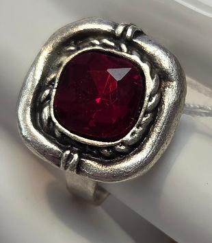 Red stone ring