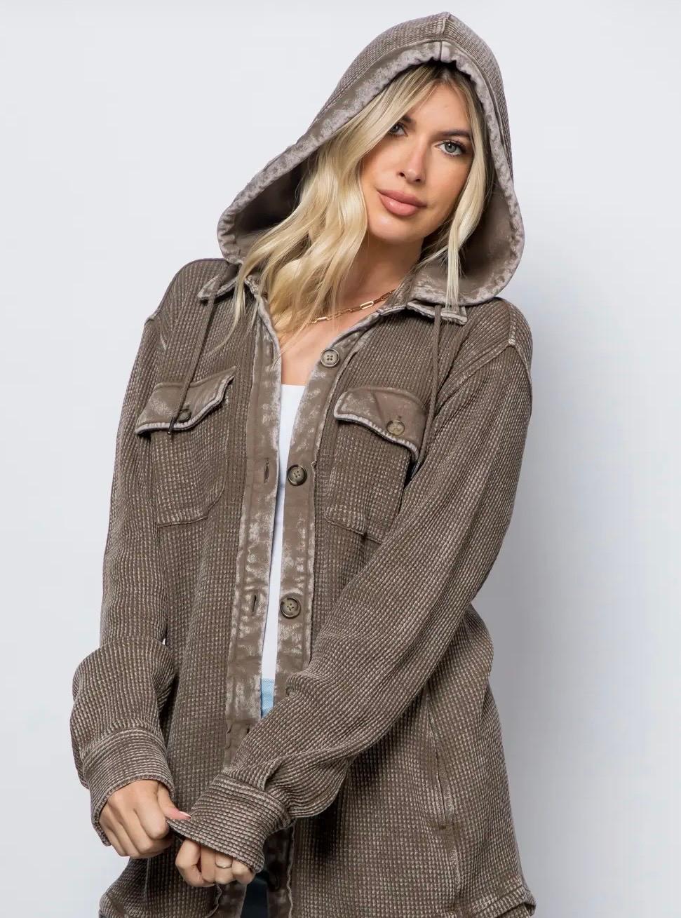 Mocha waffle hoodie