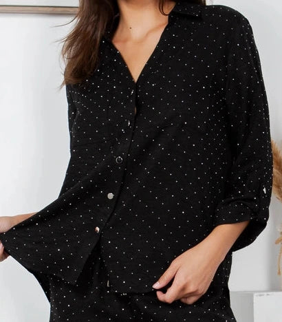 Black stud blouse