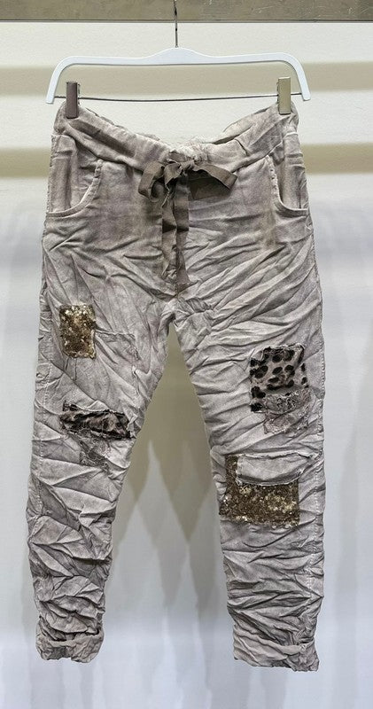 Mocha patch pant