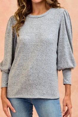 Heather grey top