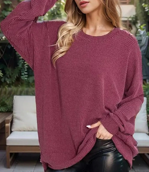 Burgundy top