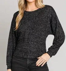Black lurex knit