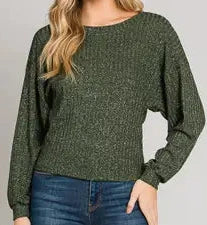 Green lurex knit