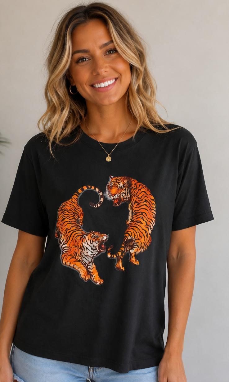 Black tiger tee
