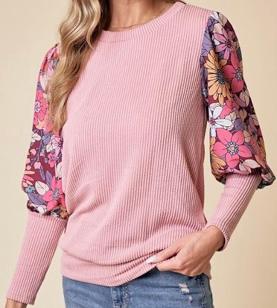 Pink flower top
