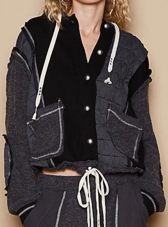 Charcoal and black hoodie