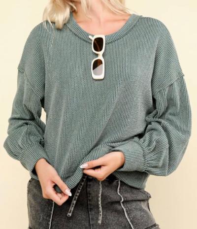 Moss two tone knit