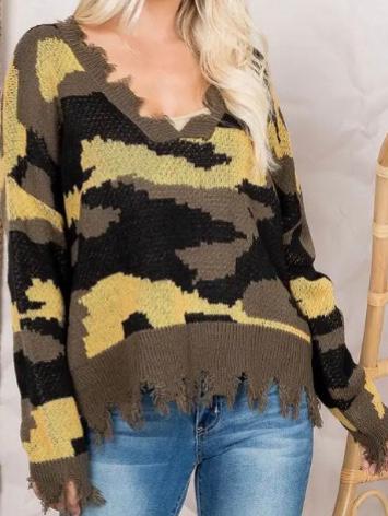 Camo sweater