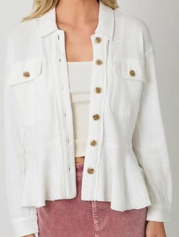 White ruffle jacket