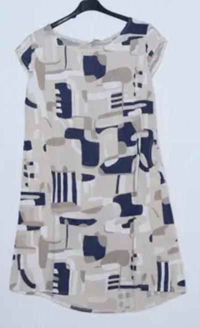 Beige print dress