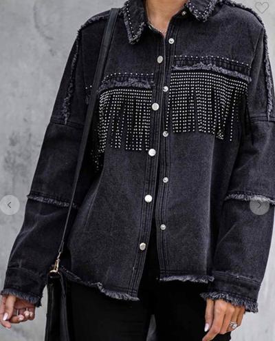 Black fringe jacket