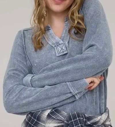 Indigo blue top