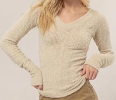 Soft beige knit