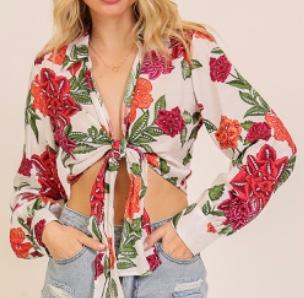 Floral shrug
