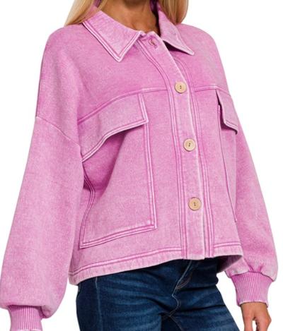 Pink fleece jacket