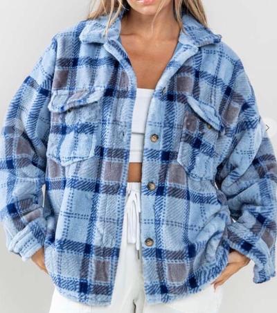 Blue plaid jacket