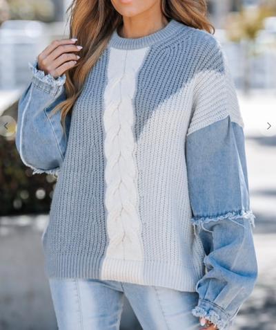 Denim sweater