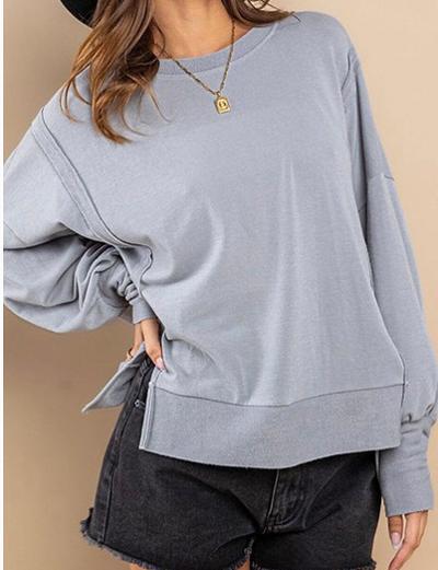 Grey long sleeve top