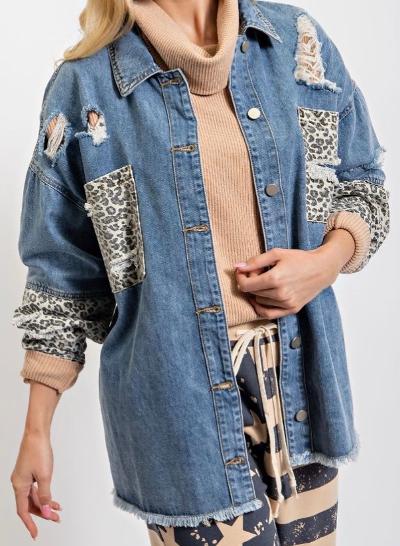 Blue jean animal jacket