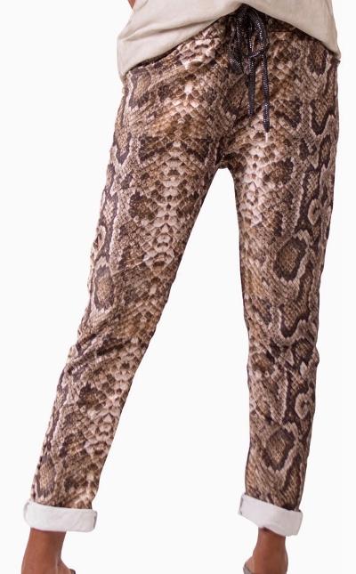 Brown python pant