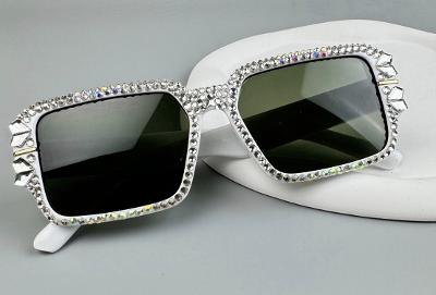 Square rhinestone sunglasses